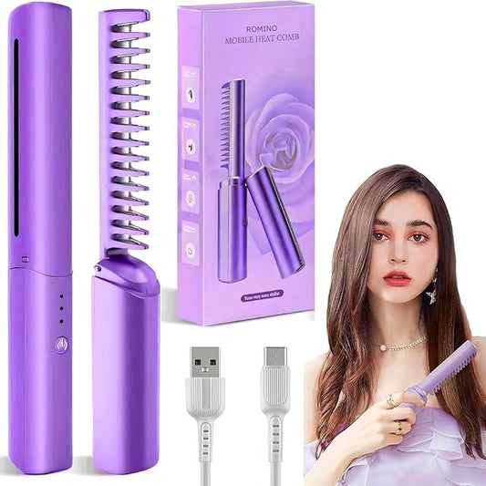 Rechargeable Mini Hair Straightener – Portable & Cordless