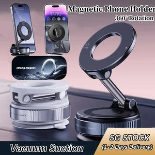 Vacuum Magnetic Suction Cup Phone Mount with 360 Degree Rotation