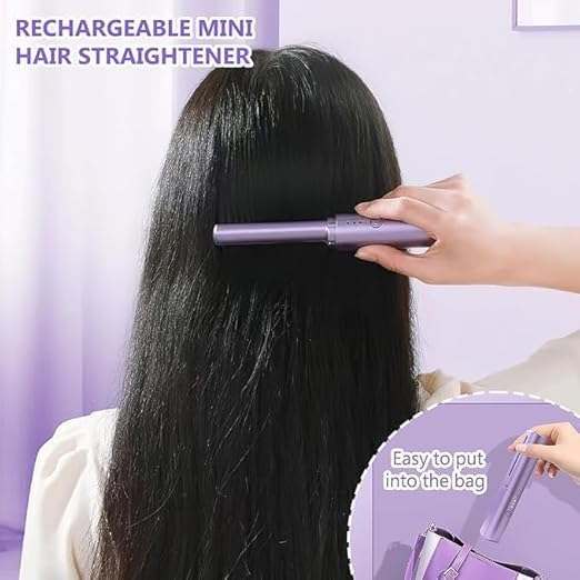 Rechargeable Mini Hair Straightener – Portable & Cordless